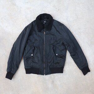 H&M black fleece collard jacket (SMALL)